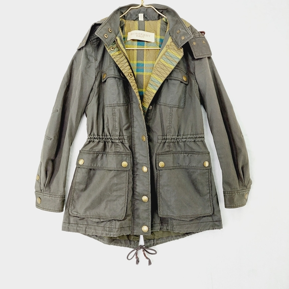 Burberry Jackets & Coats Burberrry Brit 0 Polyester Zip Up Snap